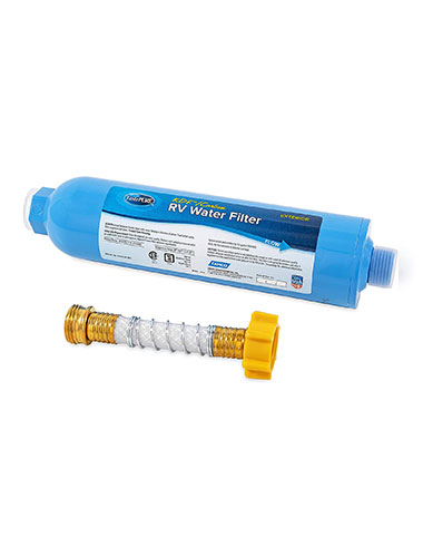 Camco 40043 TastePure RV/Marine Water Filter with Flexible Hose Protector