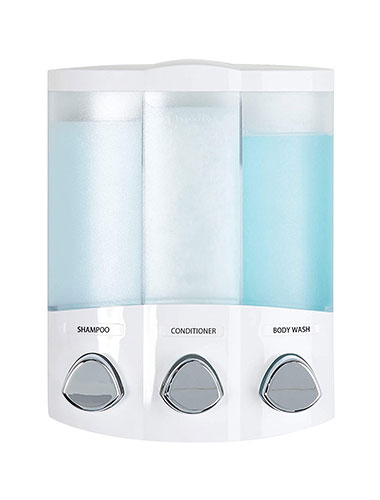 TRIO 3-Chamber Soap and Shower Dispenser